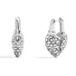 Faux Stone Signature Quilted Broken Heart Huggie Earrings