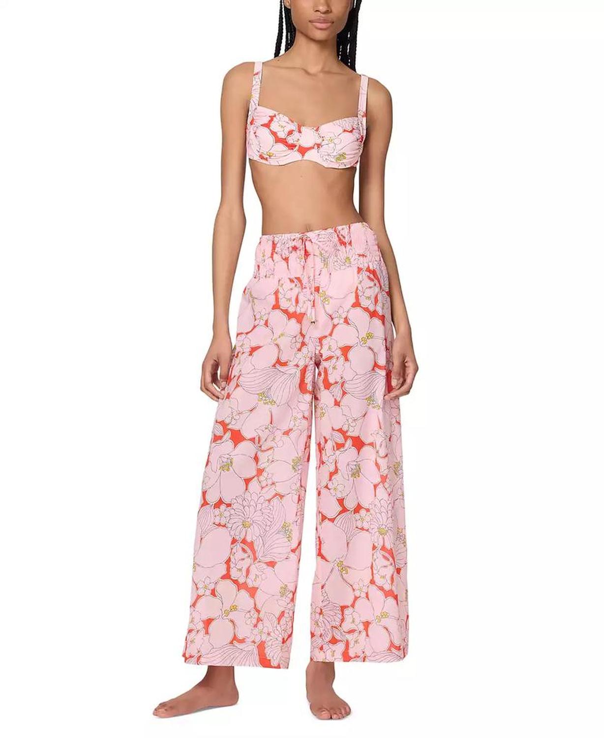 New York Women's Printed Cotton Cover-Up Pants