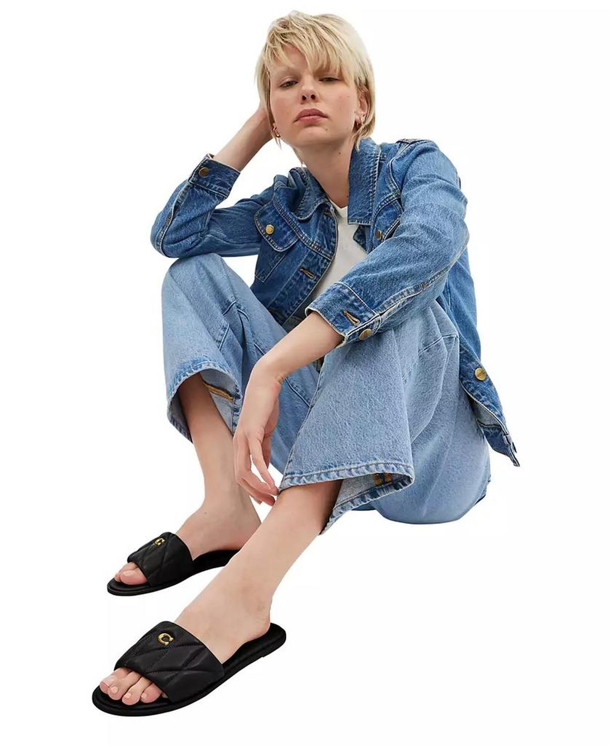 Women's Holly Signature Jacquard Slip-On Slide Sandals