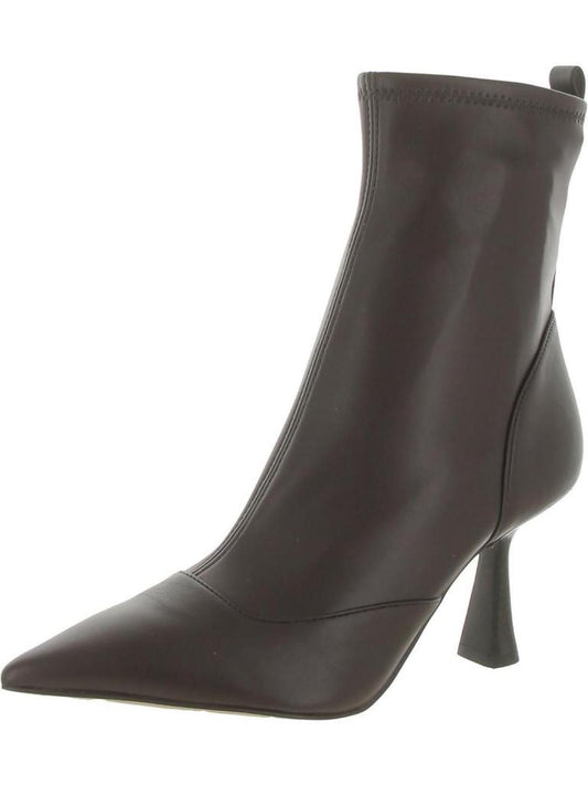 Womens Faux Leather Dressy Ankle Boots