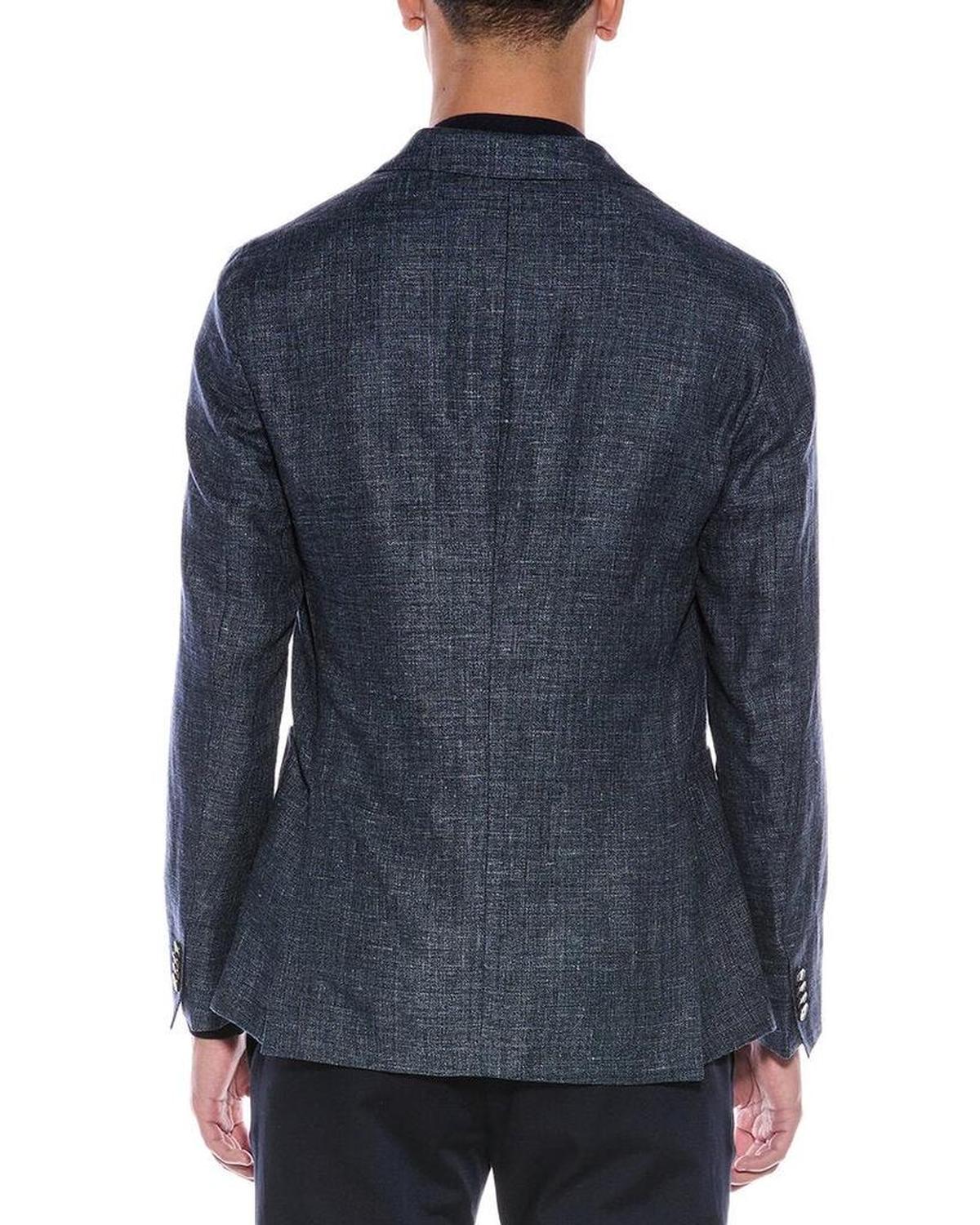 Slim Fit Wool & Linen-Blend Blazer