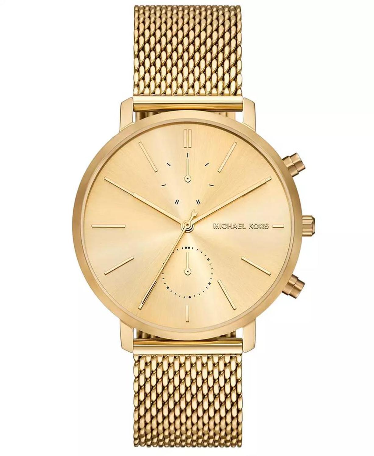 Men's Blake Multifunction Gold-Tone Mesh Watch, 42mm