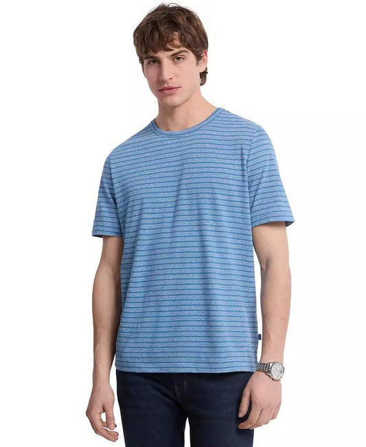 Men's Short Sleeve Striped Crewneck T-Shirt
