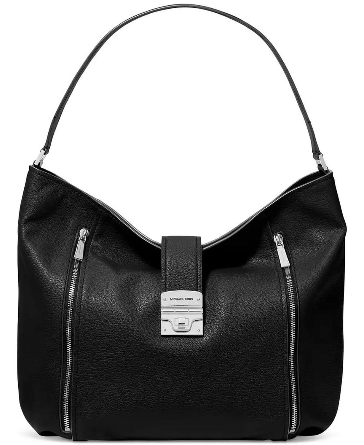 Extra Large Leather Hobo Shoulder Bag