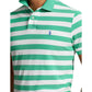 Classic Fit Striped Mesh Polo Shirt