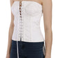 Dolce & Gabbana Elegant White Strapless Corset Top