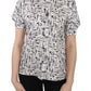Dolce & Gabbana Elegant Trumpet Print Silk Blouse
