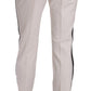 Dolce & Gabbana Elegant White Stripe Wool Tapered Trousers