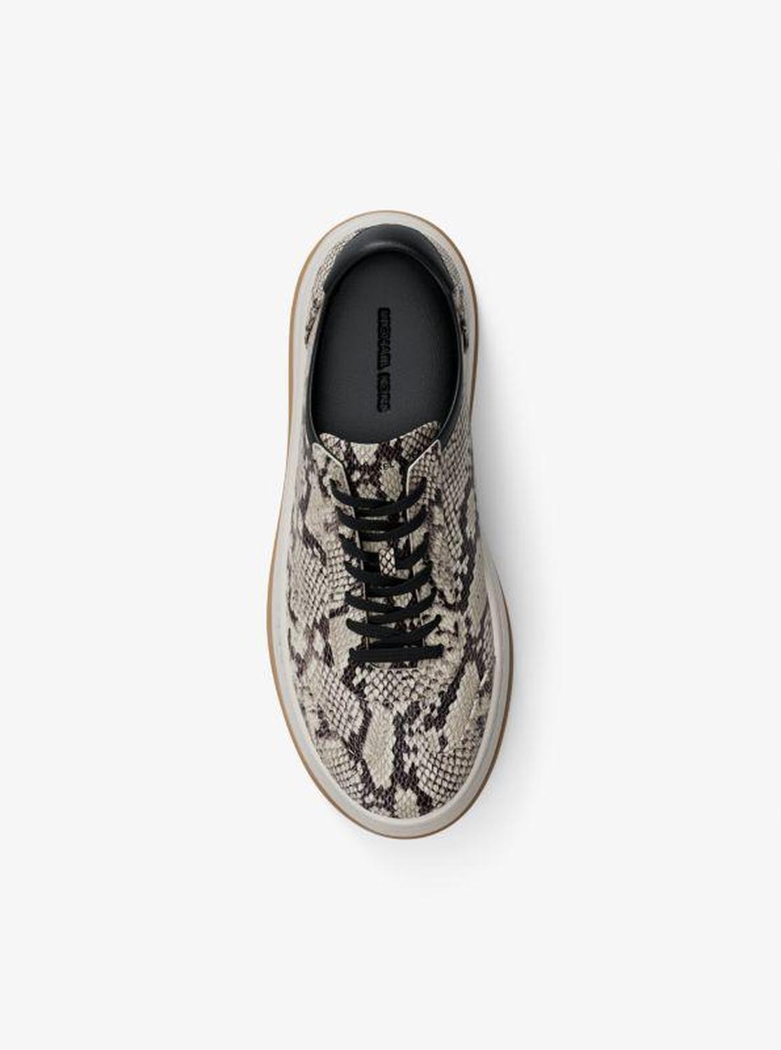 Hayes Snake Embossed Leather Platform Sneaker