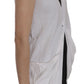 PINK MEMORIES Elegant Sleeveless Cotton Vest in Pristine White