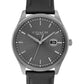 Men's Oliver Black Leather Calfskin Strap Watch, 41mm