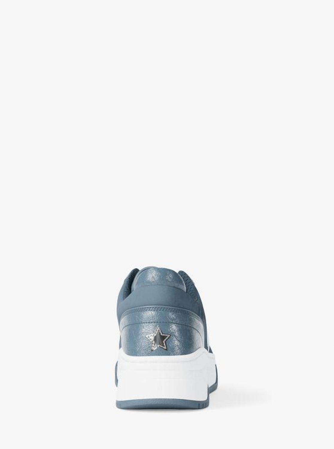 Lexi Embellished Mixed-Media Sneaker