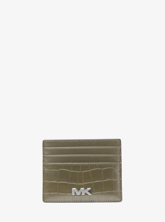 Rivington Crocodile-Embossed Tall Card Case