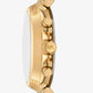Oversized Maren Gold-Tone and Metallic Crocodile Embossed Leather Watch