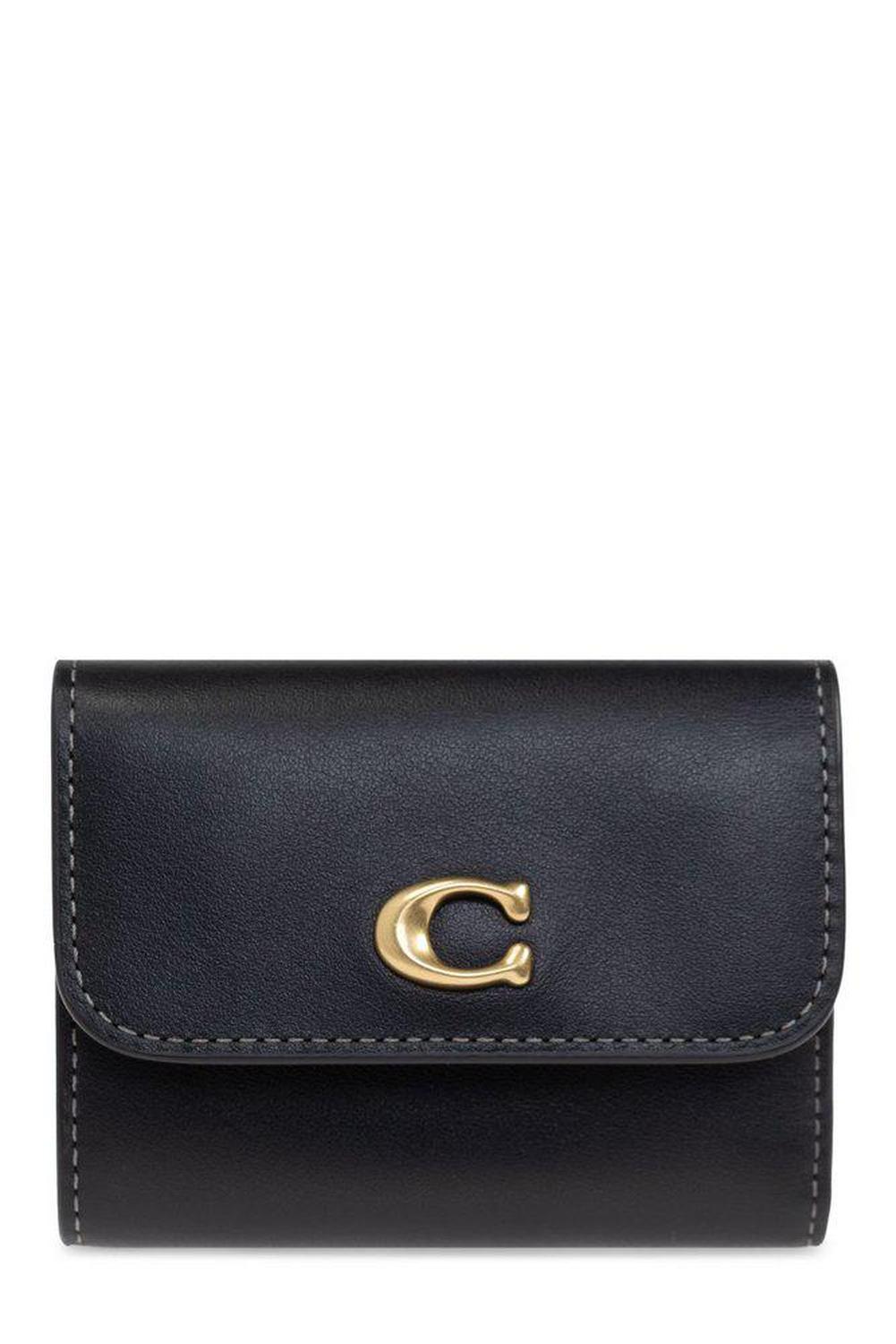 Coach Logo Plaque Tri-Fold Wallet