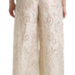 Dolce & Gabbana Elegant High Waist Palazzo Cropped Pants