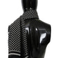 Dolce & Gabbana Elegant Black Silk Blend Polka Dotted Men's Scarf