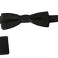 Dolce & Gabbana Elegant Silk Gray Patterned Bow Tie