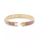 Signature Faux Stone Tea Rose Enamel Bangle Boxed Bracelet