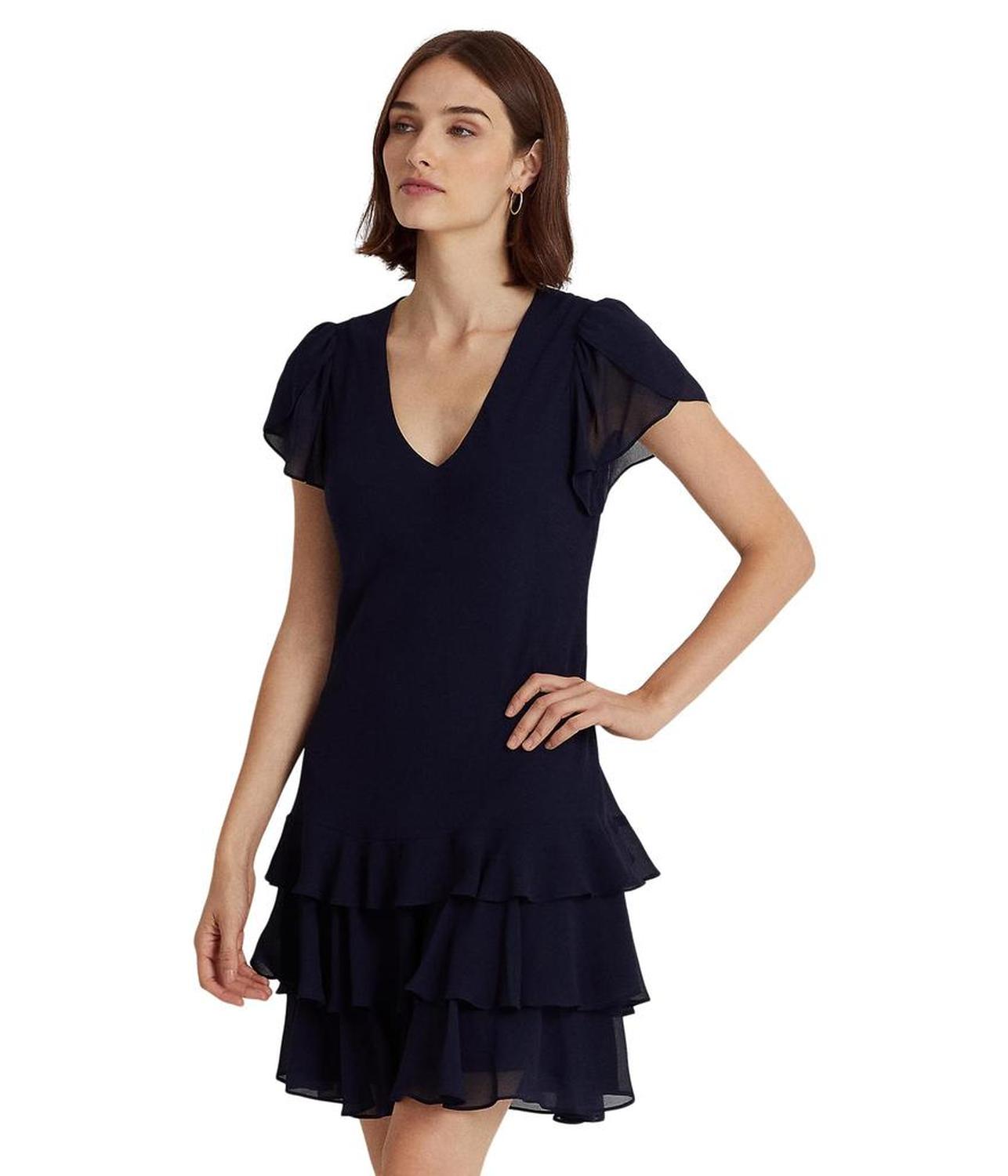 Georgette Drop-Waist Dress