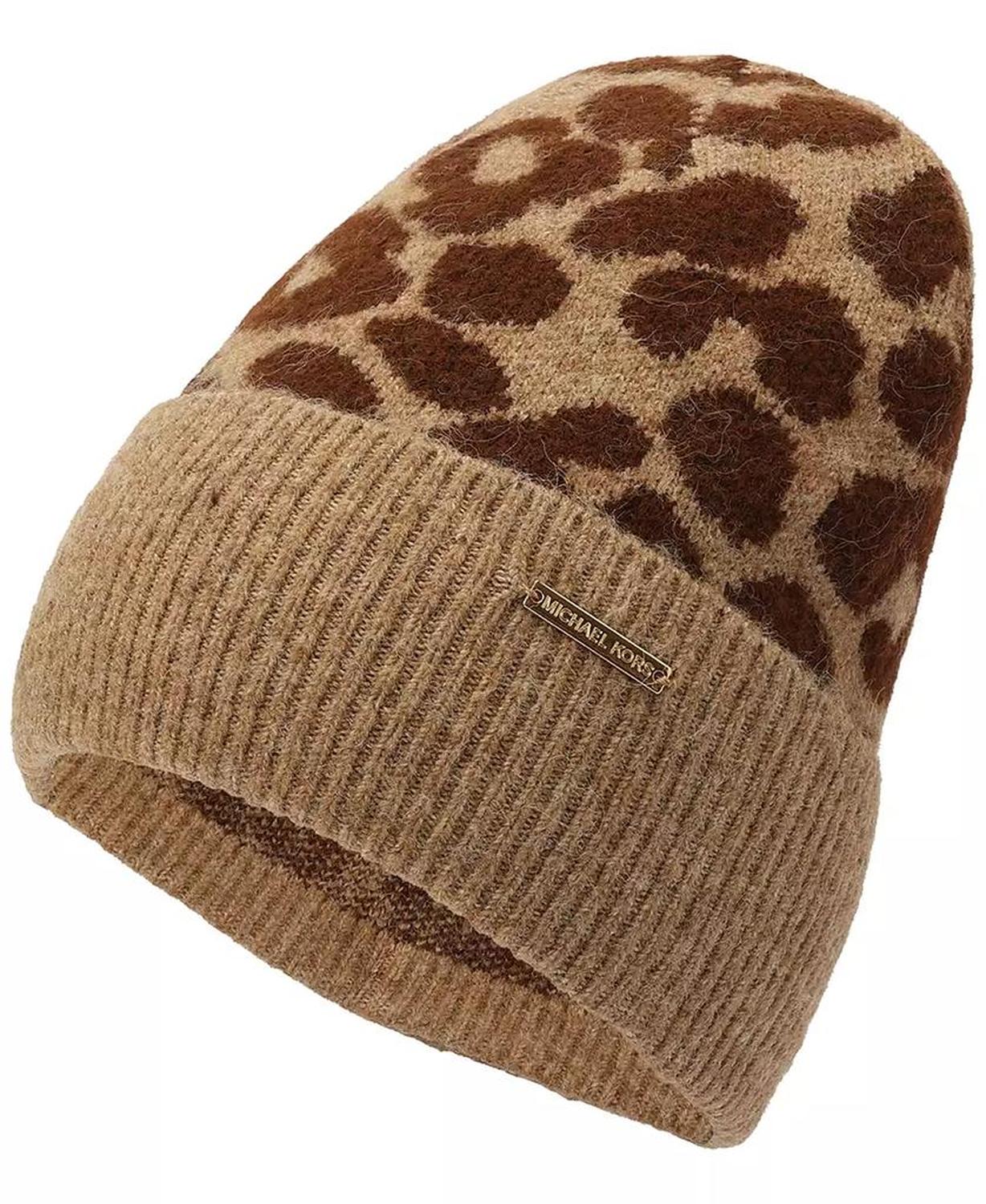 Women's Leopard Crown Cuff Beanie