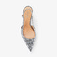 Alora Metallic Crocodile Embossed Leather Slingback Pump