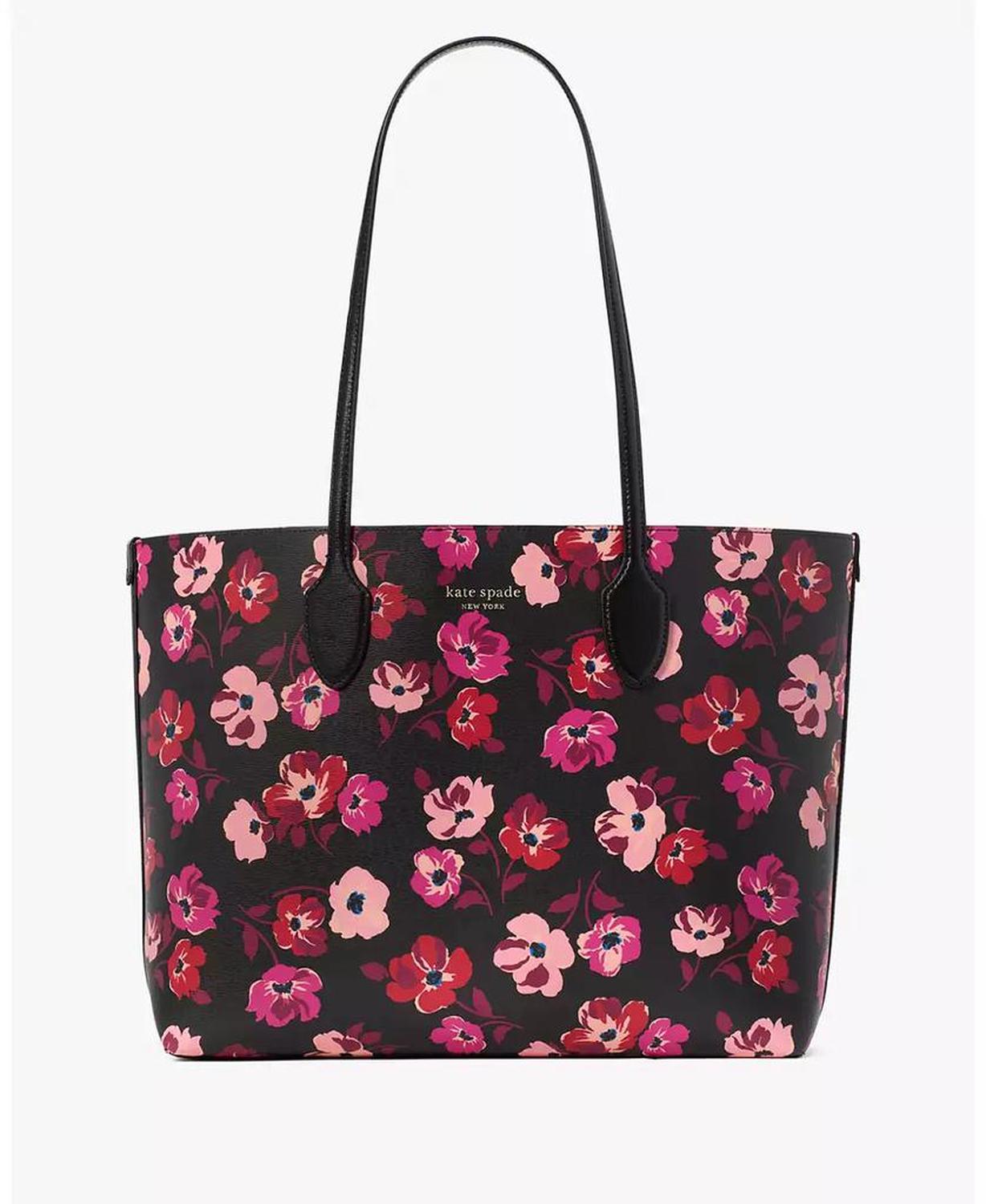 Women's Bleecker Fall Poppies Large Tote Bag
