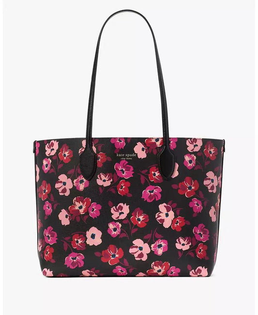 Women's Bleecker Fall Poppies Large Tote Bag