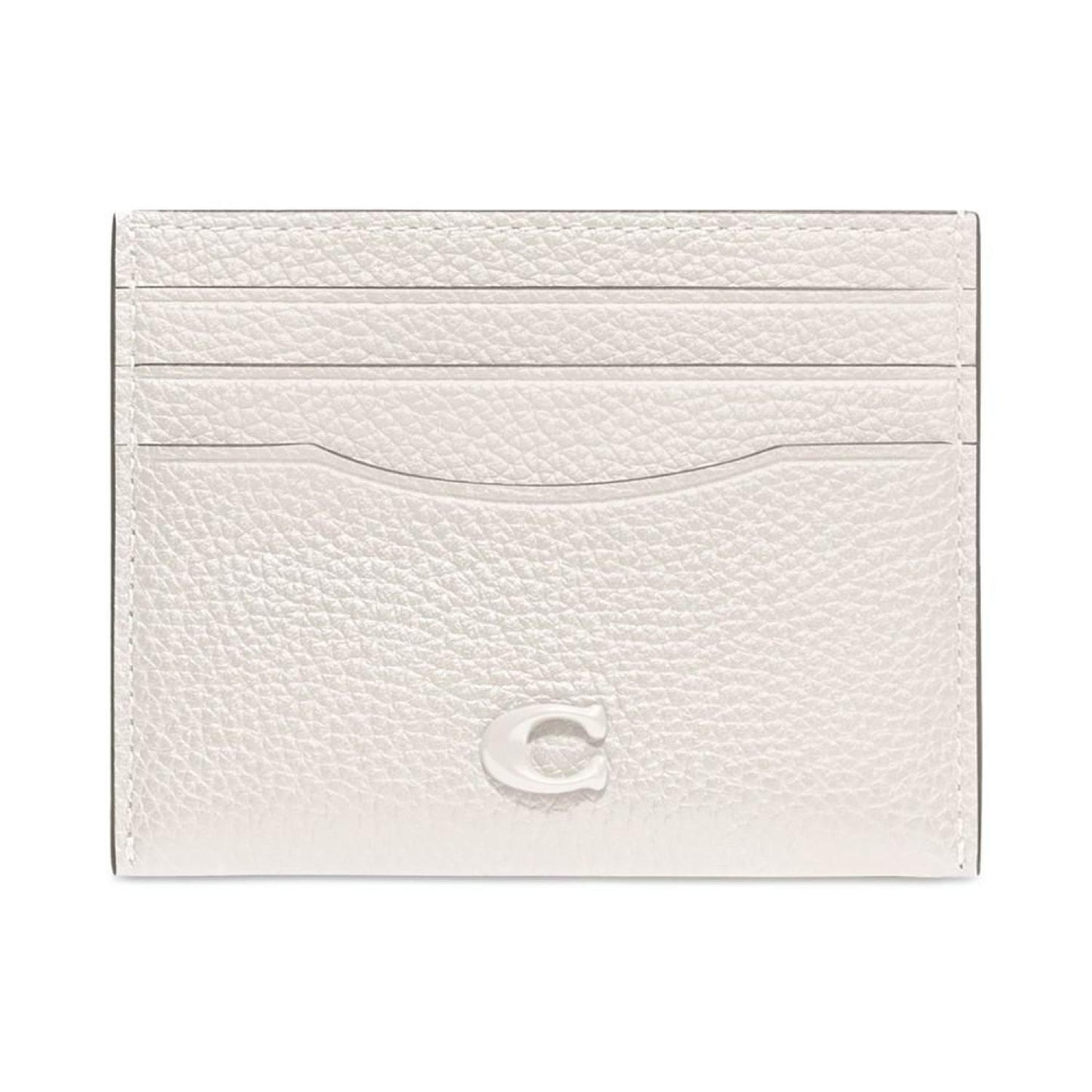 Flat Polished Pebble Leather Card Case