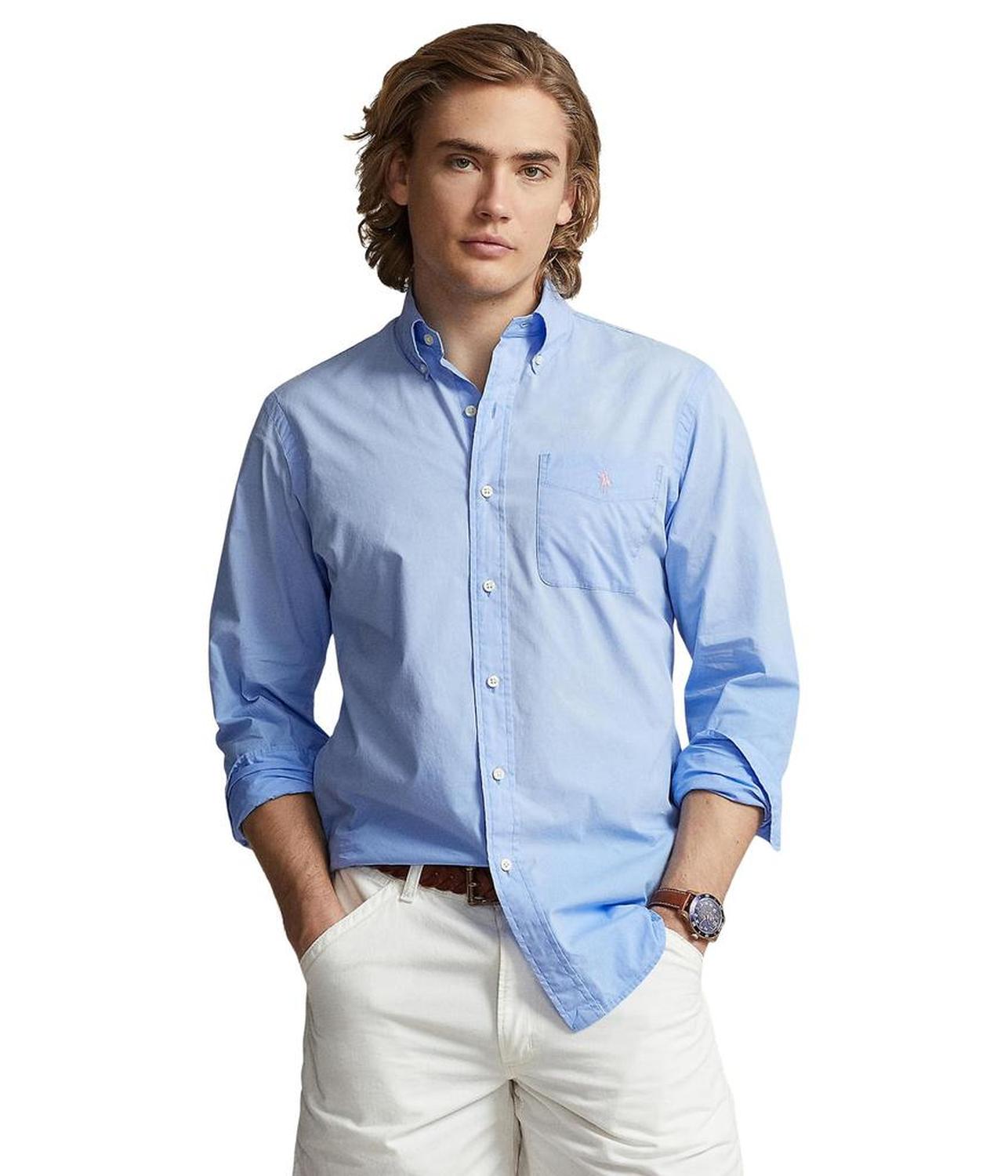 Classic Fit Washed Poplin Shirt