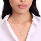 Gold-Tone Pastel Petals Pendant Necklace, 16" + 3" extender