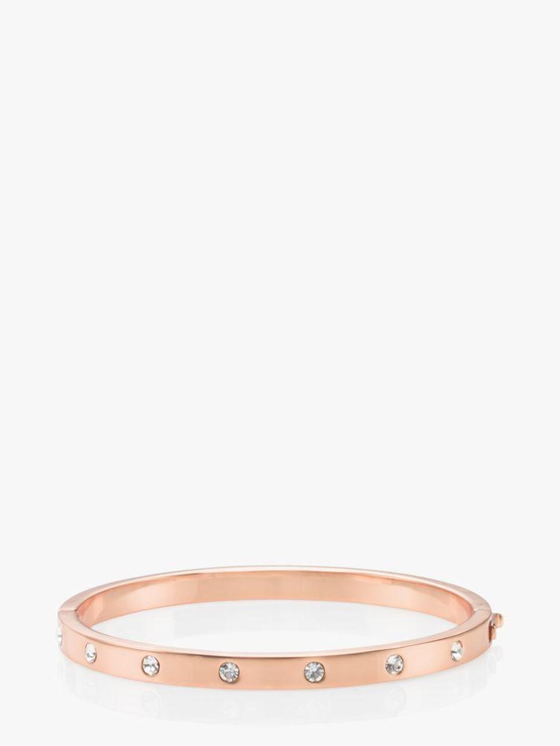 Set in Stone Hinged Silver Bangle
