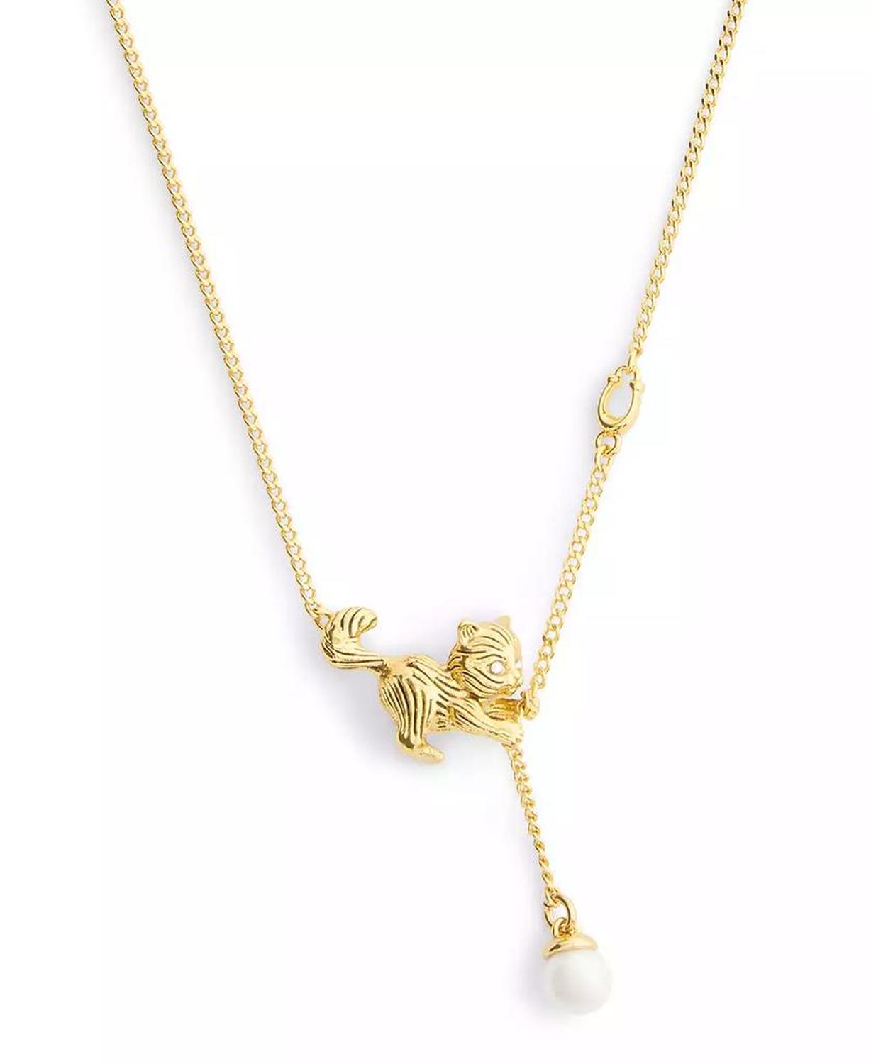 Gold Plated Signature Cat Pendant Necklace