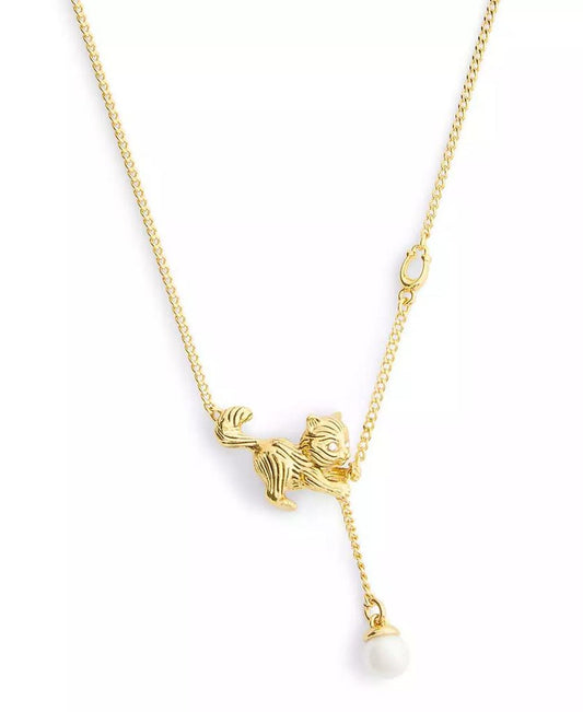 Gold Plated Signature Cat Pendant Necklace