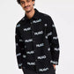 Men's Oversized-Fit Logo Shirt Jacket