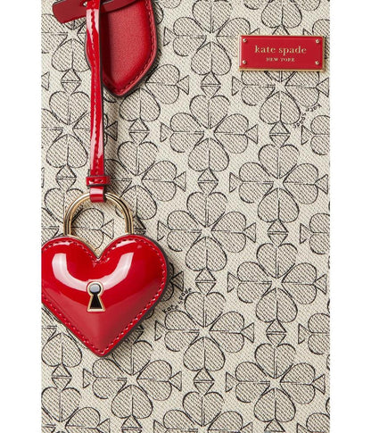 Spade Flower Coated Canvas Vday Spade Flower Coated Canvas Large Market Tote With Dangle