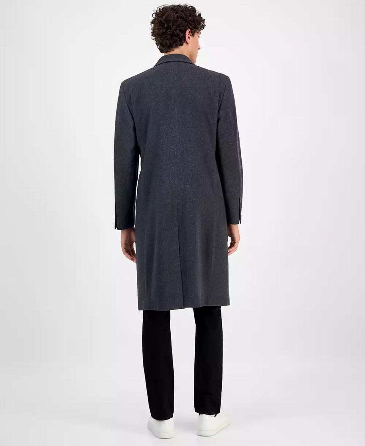 Men's Classic-Fit Solid Pure Cashmere Overcoat