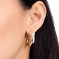 Gold-Tone Medium Pavé Knot Layered Hoop Earrings, 1.12"