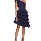 Marchesa Notte One-Shoulder Mini Dress