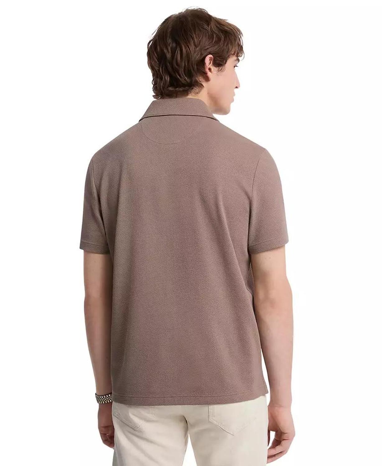 Men's Short Sleeve Bubble Knit Polo Shirt