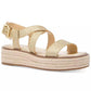 MICHAEL Lynn Leather Buckled Espadrille Sandals