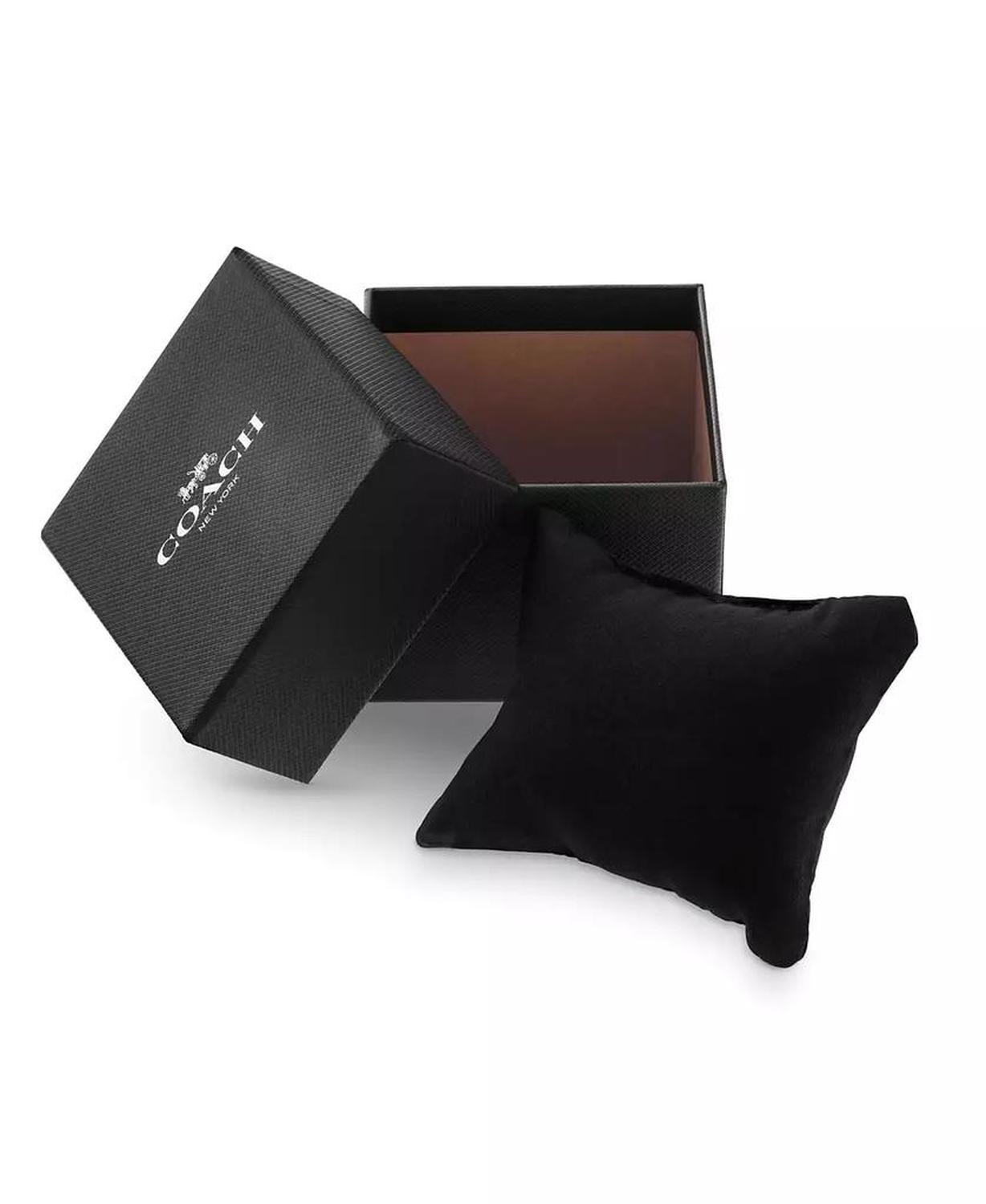 Men's Charter Automatic Black Leather Strap Watch, 44.5mm