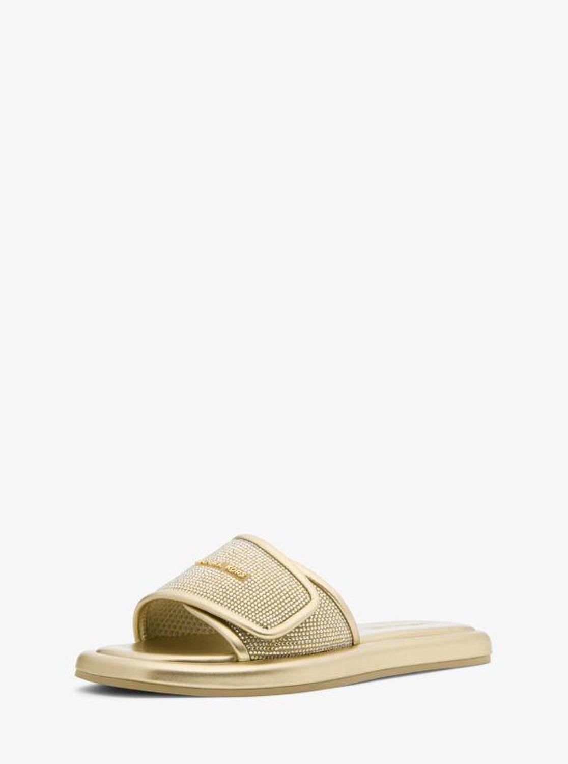 Suki Embellished Metallic Slide Sandal
