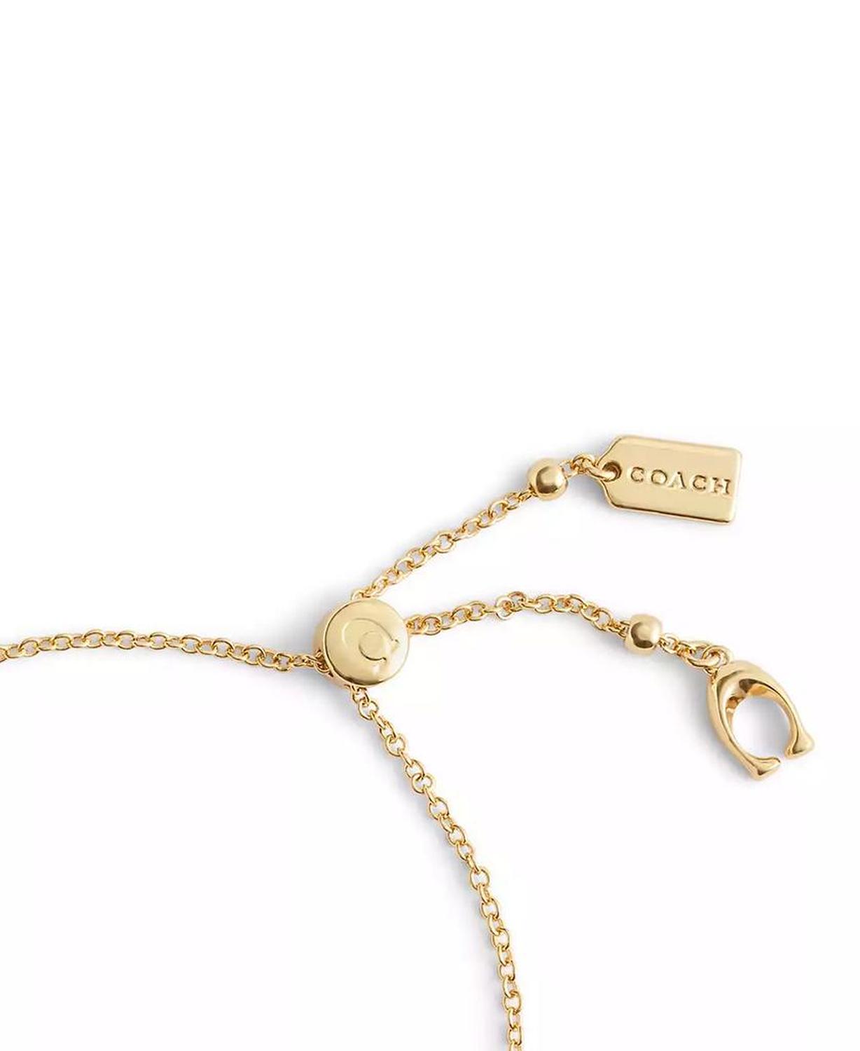 Faux Stone Halo Stone Heart Slider Bracelet