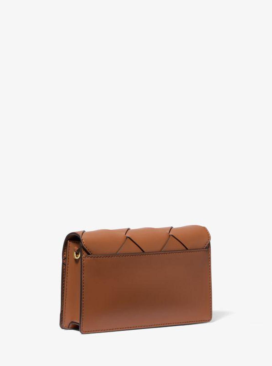 Jet Set Medium Woven Leather Crossbody Bag