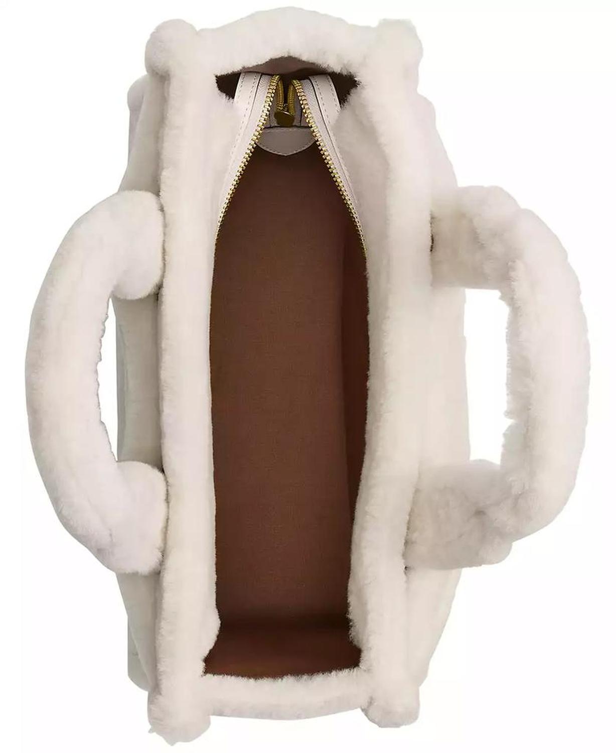 Shearling Cargo Medium Tote Bag