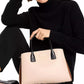 Serena Color-Blocked Saffiano Leather Satchel