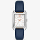 Monroe Silver-Tone and Leather Watch