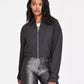 Women's Zip-Front Belted-Cuff Cropped Jacket