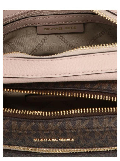 Michael Kors Jet Set Logo Plaque Zip-Up Crossbody Bag